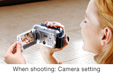 When shooting: Camera setting