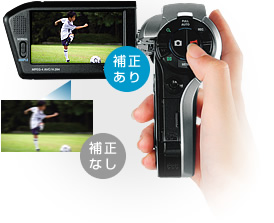写真/ムービー手ぶれ補正で、ズームアップ時に起こりやすい手ぶれを軽減